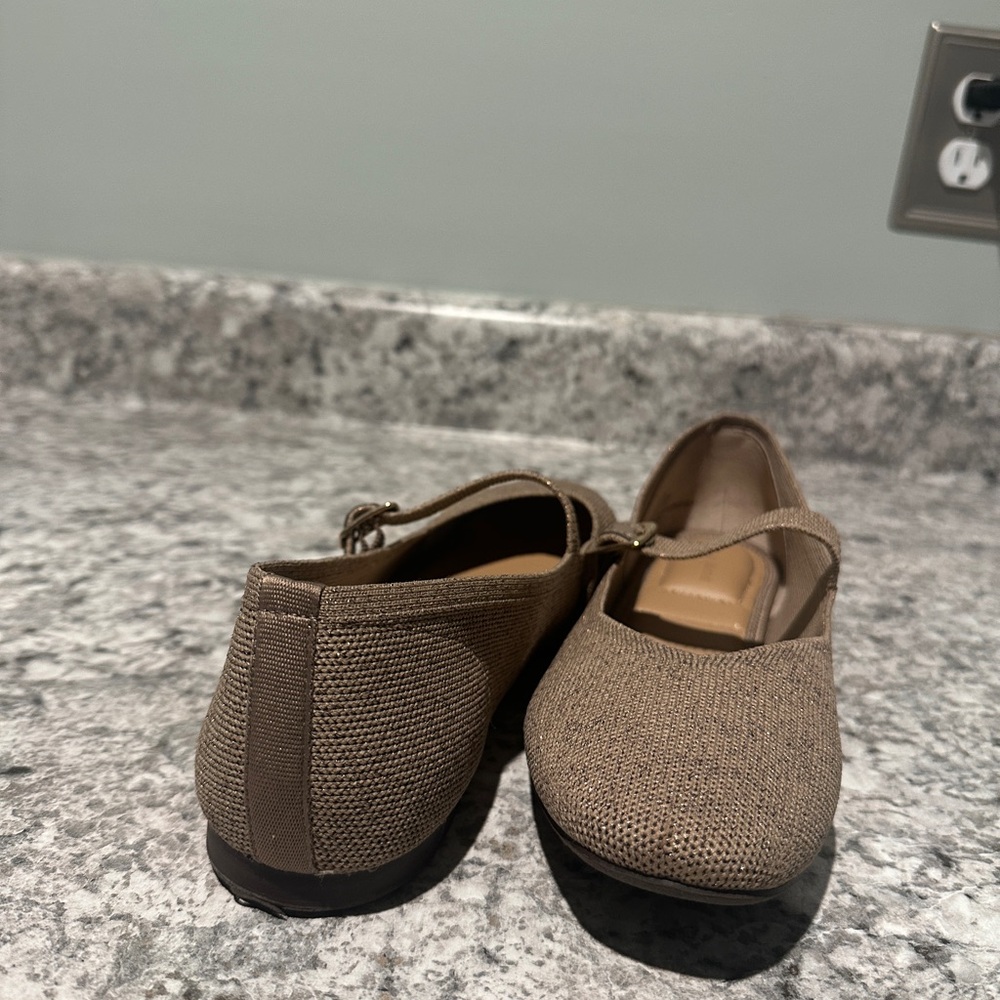 Kelly & Katie Taupe Mary Jane Flats - Picture 2 of 3